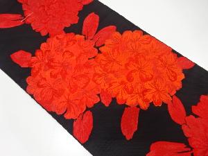 未使用品　花模様織り出し　名古屋帯